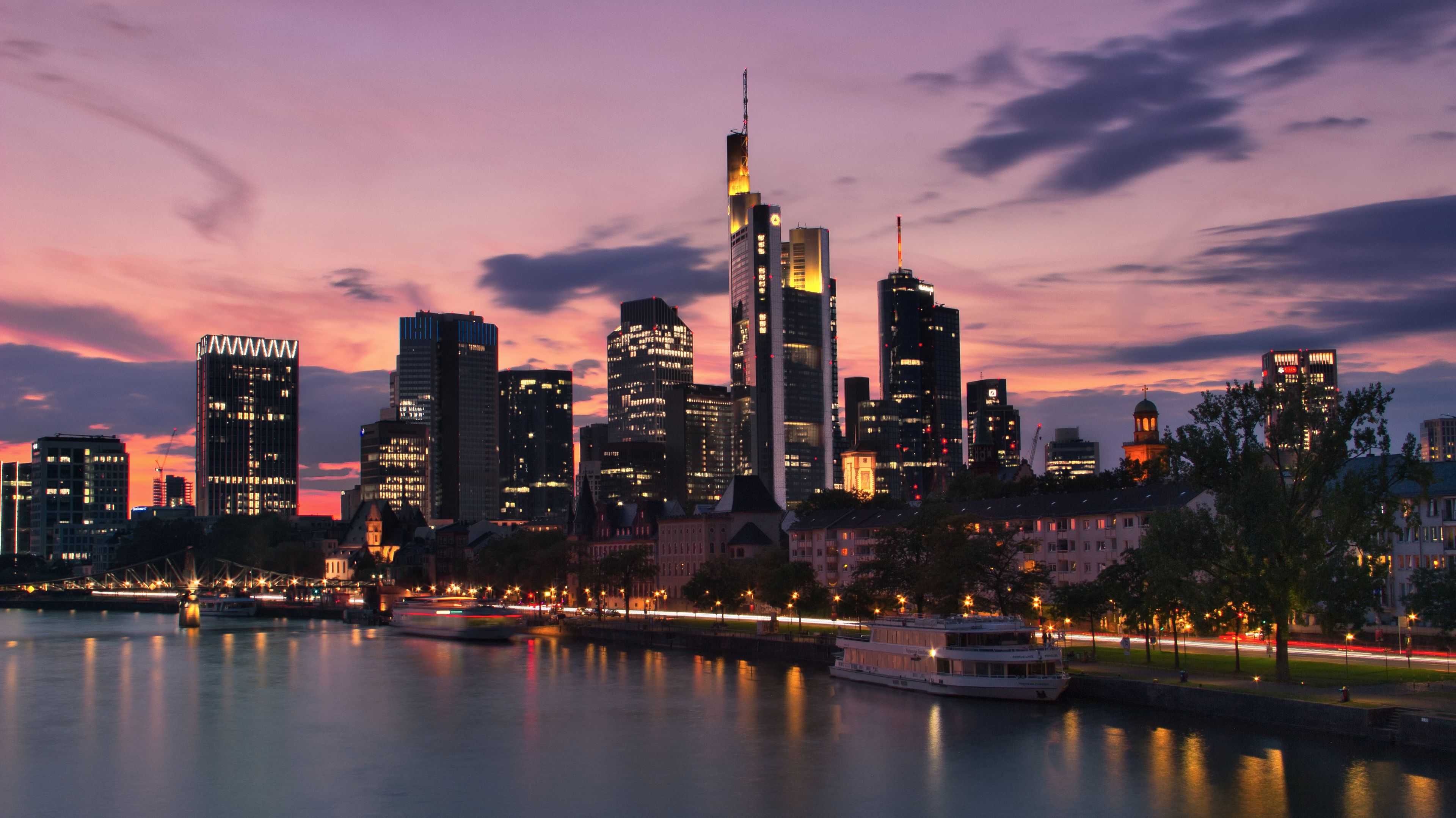 Sunset over Frankfurt's Skyline