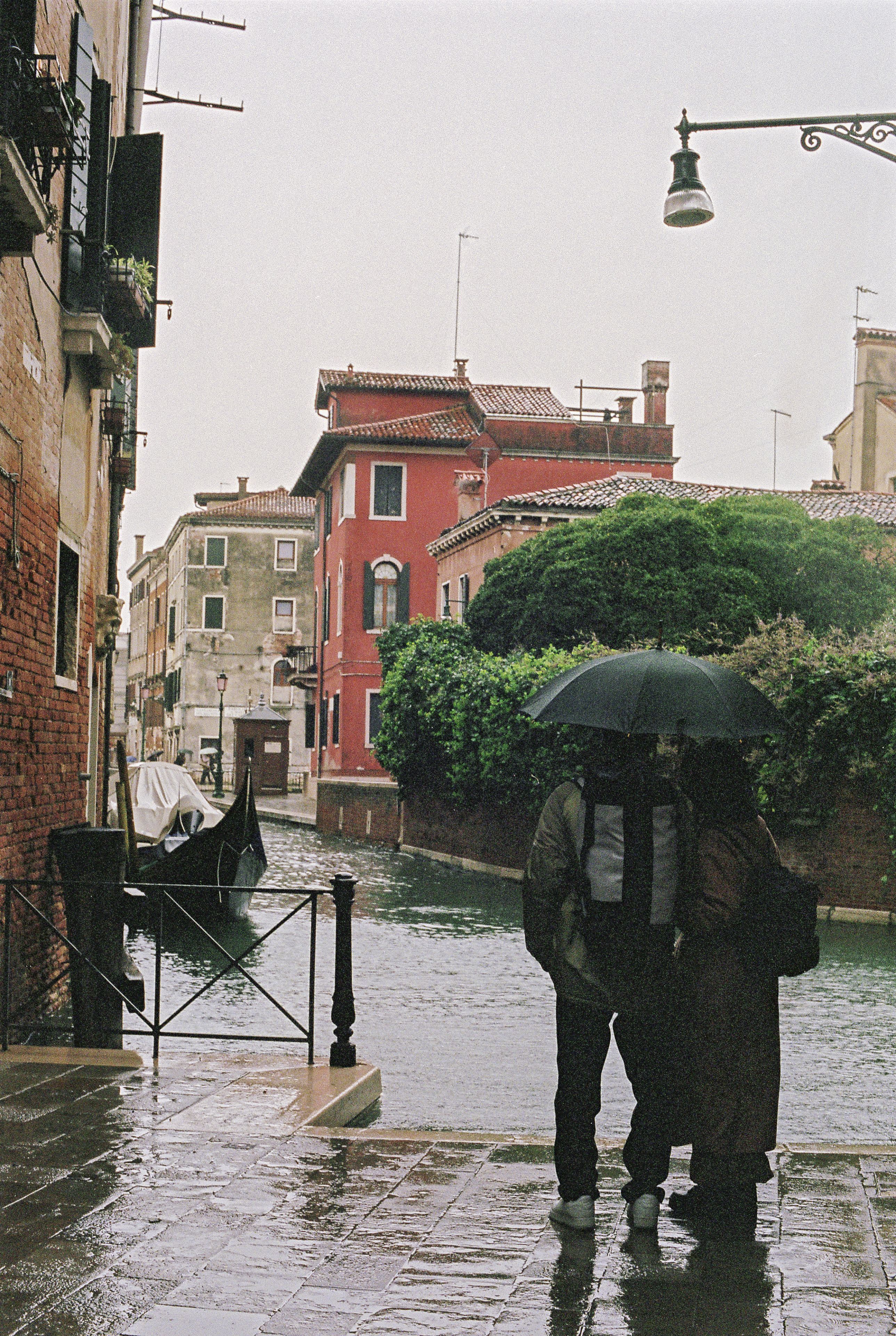 Couple in the rain