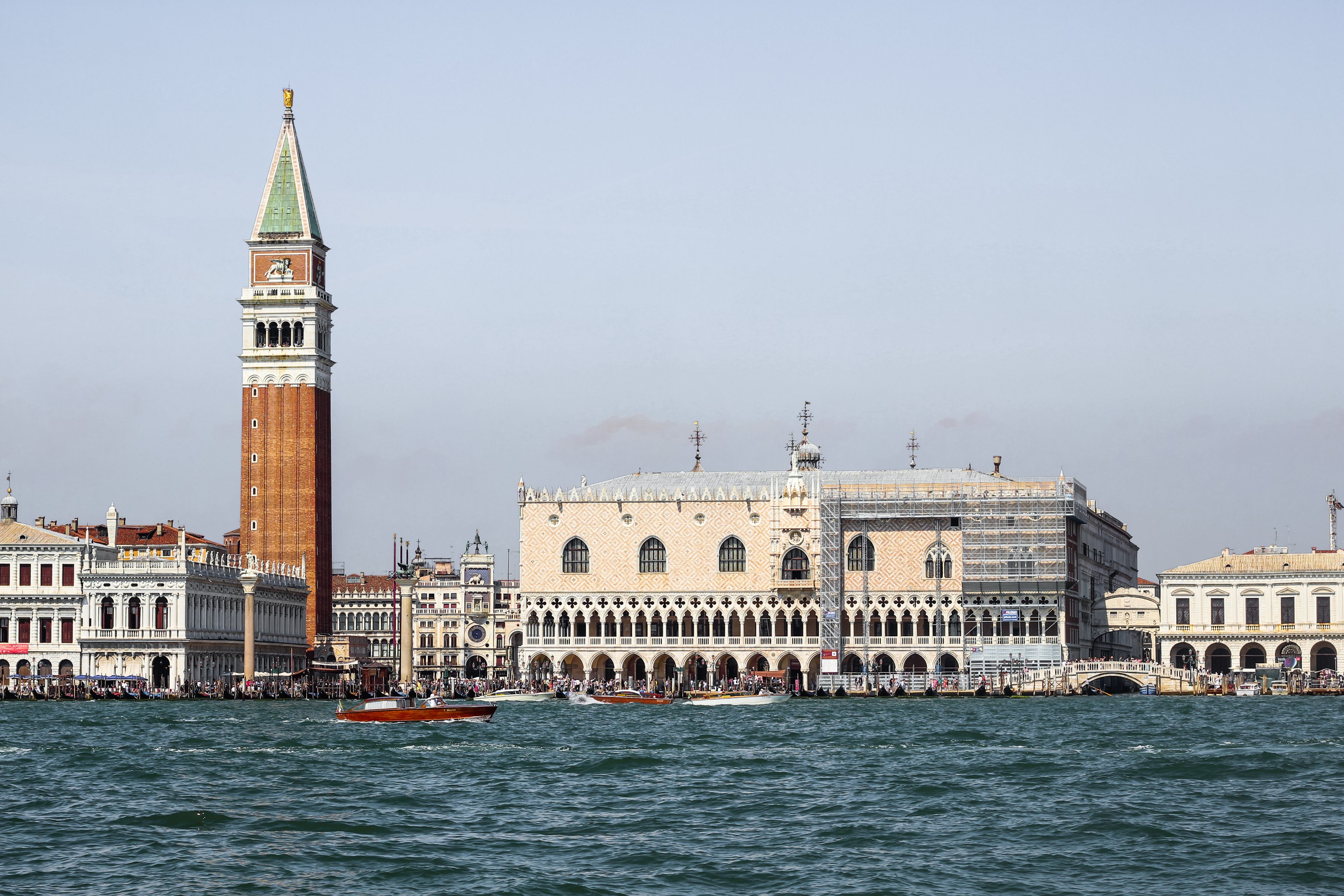 San Marco, Palazzo Ducale and Ponte dei Sospiri as seen from a waterbus 