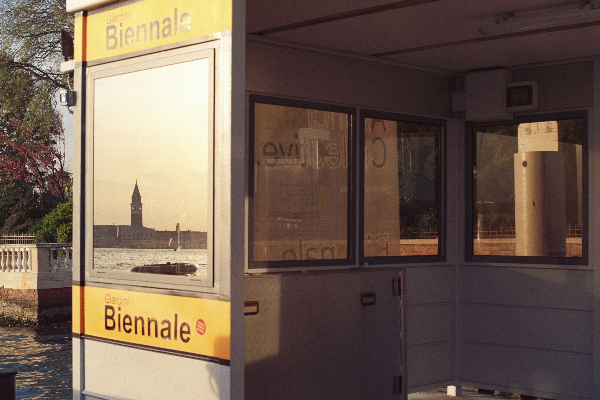 Reflection from bus stop