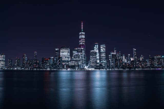View at night from J-Owen-Grundy-Park