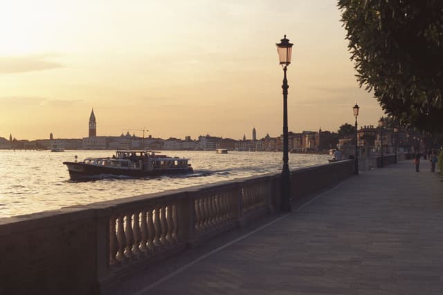 Sunset from the Giardini della Biennale