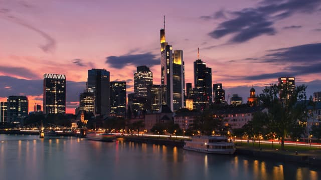 Sunset over Frankfurt's Skyline