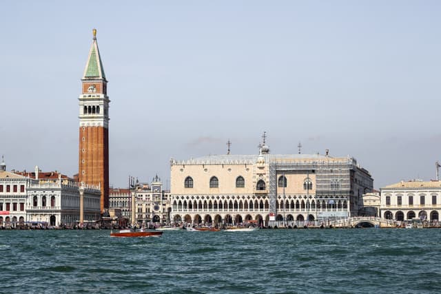 San Marco, Palazzo Ducale and Ponte dei Sospiri as seen from a waterbus 