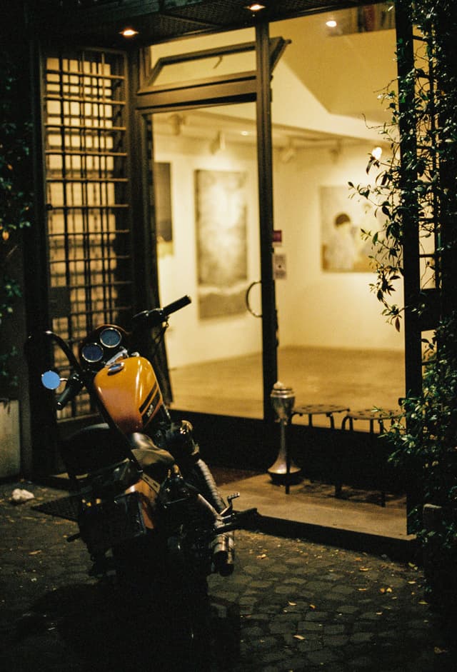 Bike next to gallery